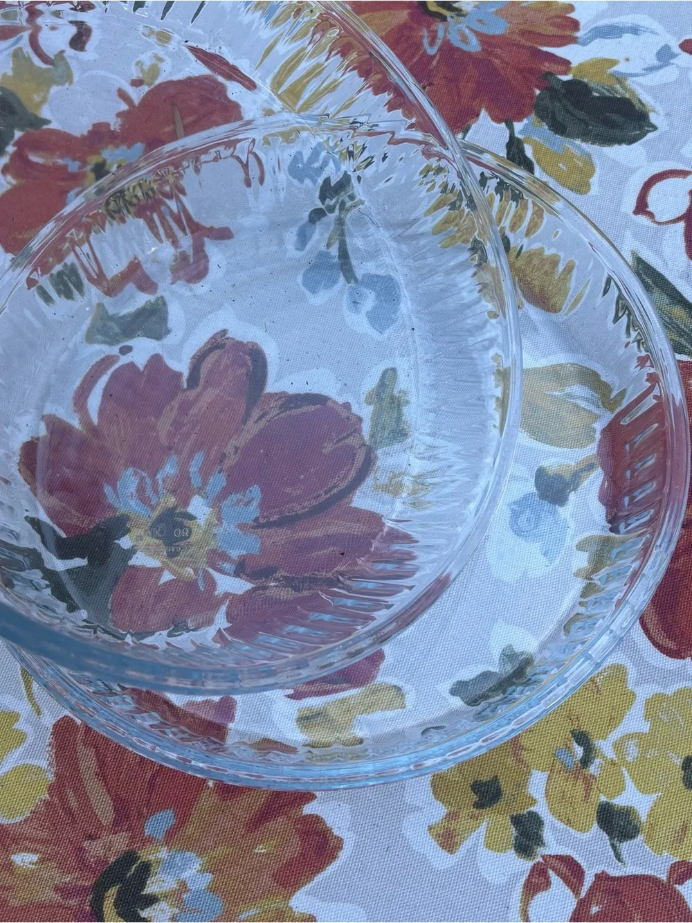 2 Borcam Round Clear Glass Tart Baking Dishes Pans